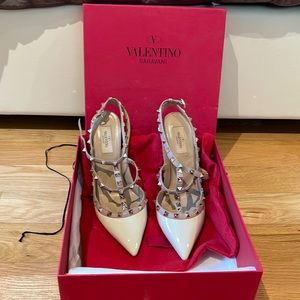 Valentino ankle strap studs heels